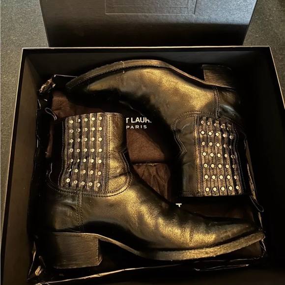 Saint Laurent Paris ‘Houston 40 Stud’ Boots Size 41.5/8.5m - Picture 1 of 14